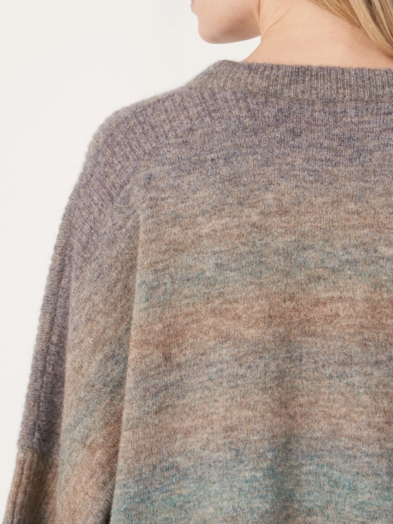 Space Dye Poncho Van Italiaanse Wol-Mix