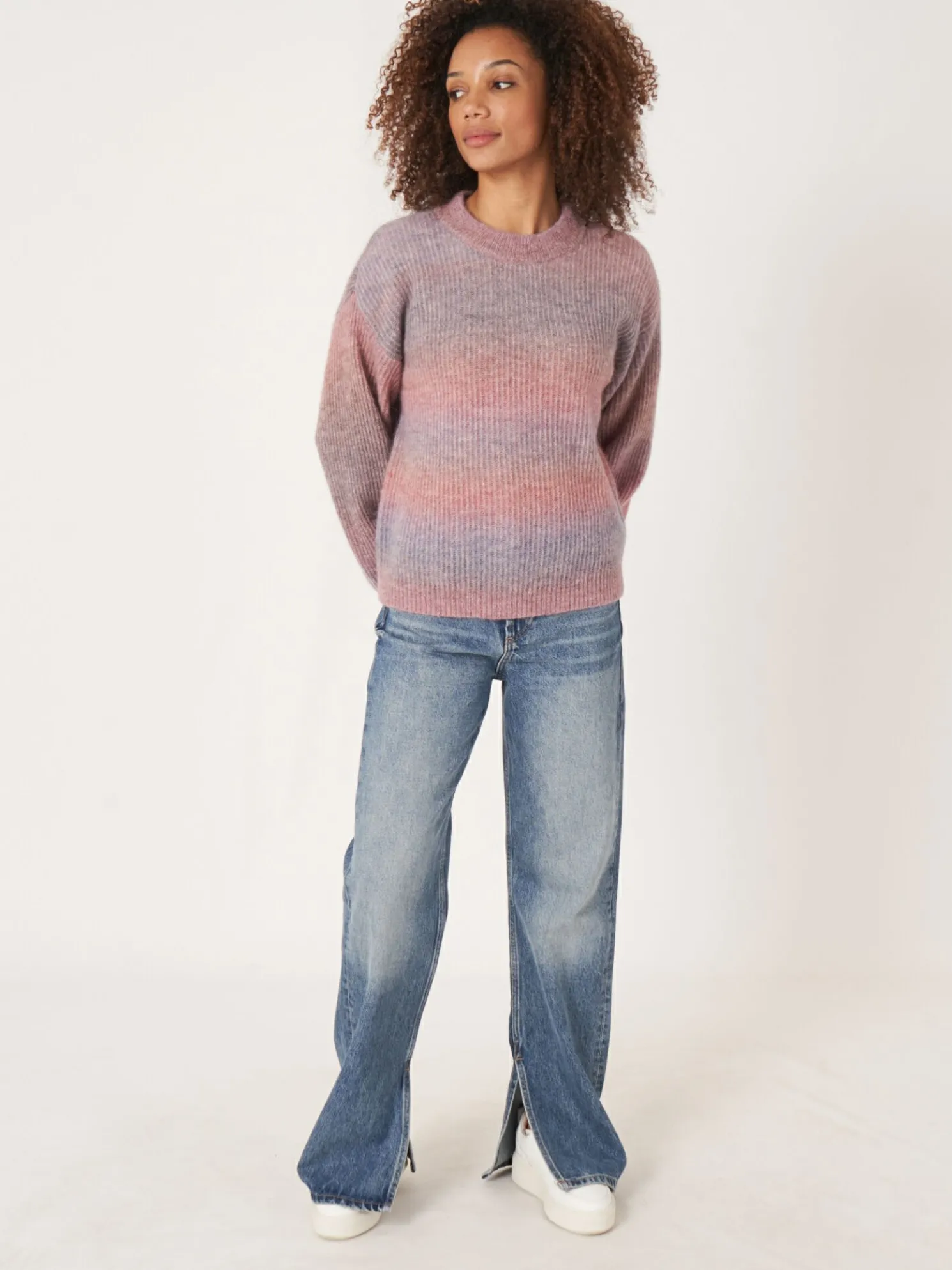 Space Dye Trui Van Italiaanse Garen