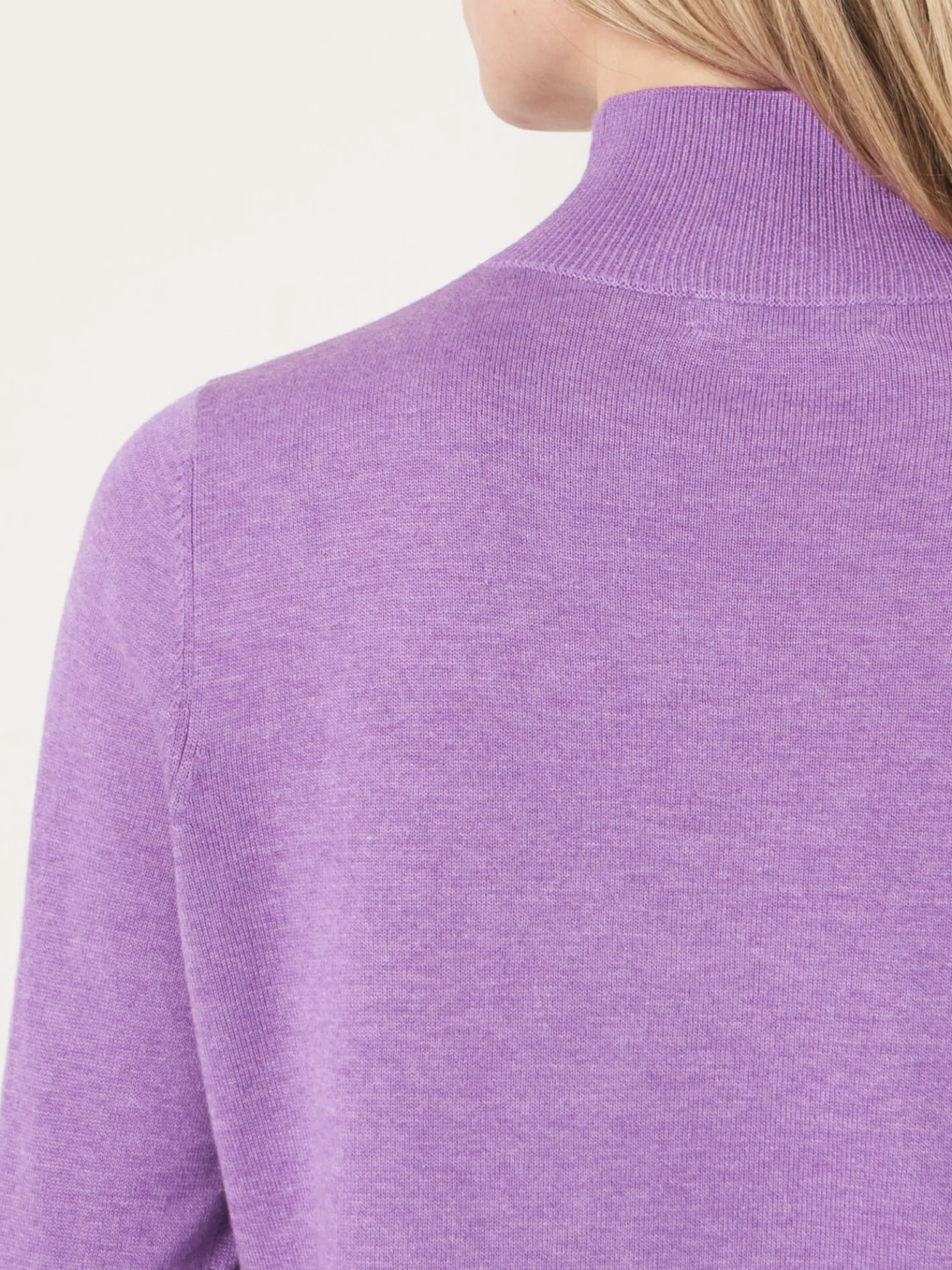 Trui Met Korte Mouwen En Opstaande Kraag Van Katoen-Mix