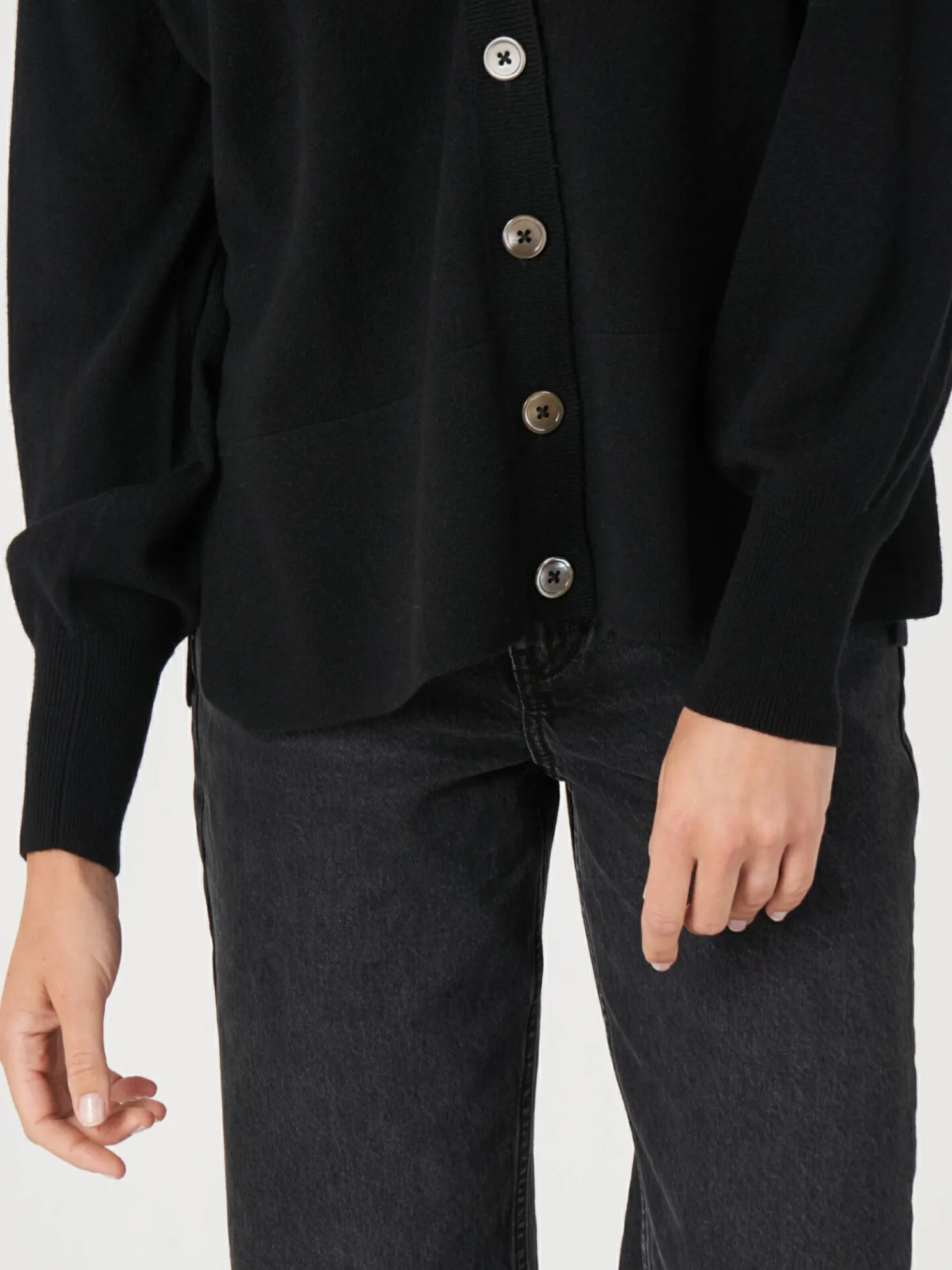 Vest Met Knopen En Raglan-Pofmouwen